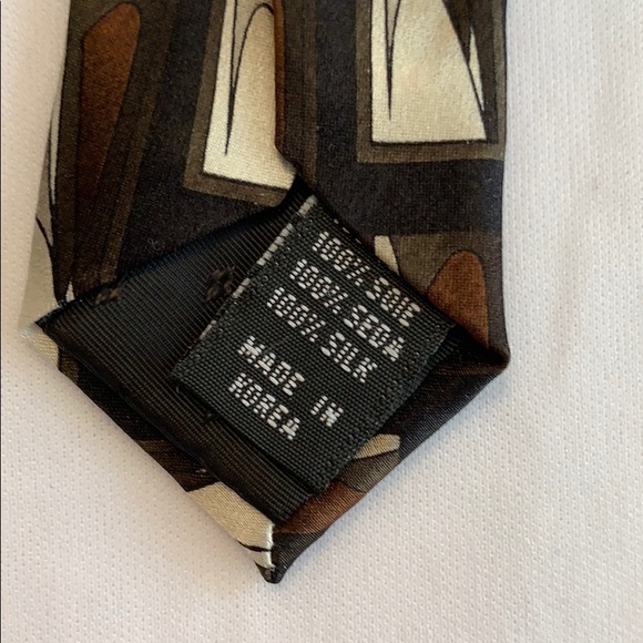 Mosaic Designer Necktie - Hand Made - Pure Silk - Picture 4 of 5